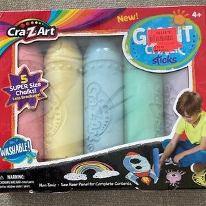 Cra-Z-Art Giant Chalk Sticks - Pastel 5-Pack